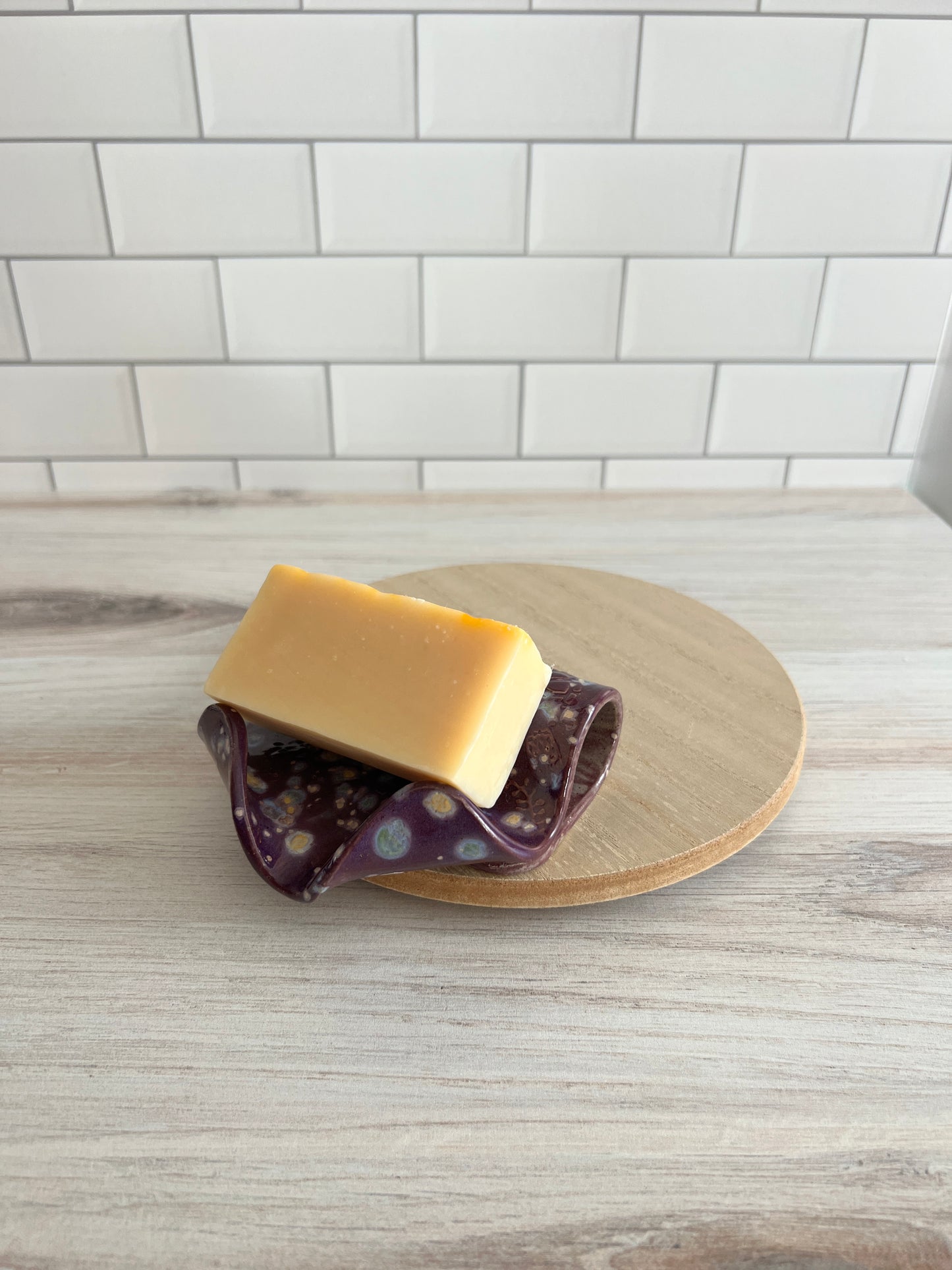 Purple Self-Draining Soap Dish