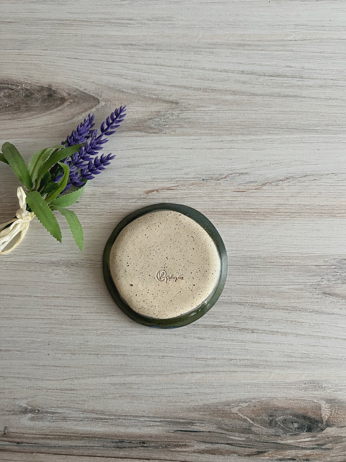 Blue Monstera Leaf Ring Dish