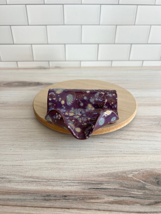 Purple Self-Draining Soap Dish