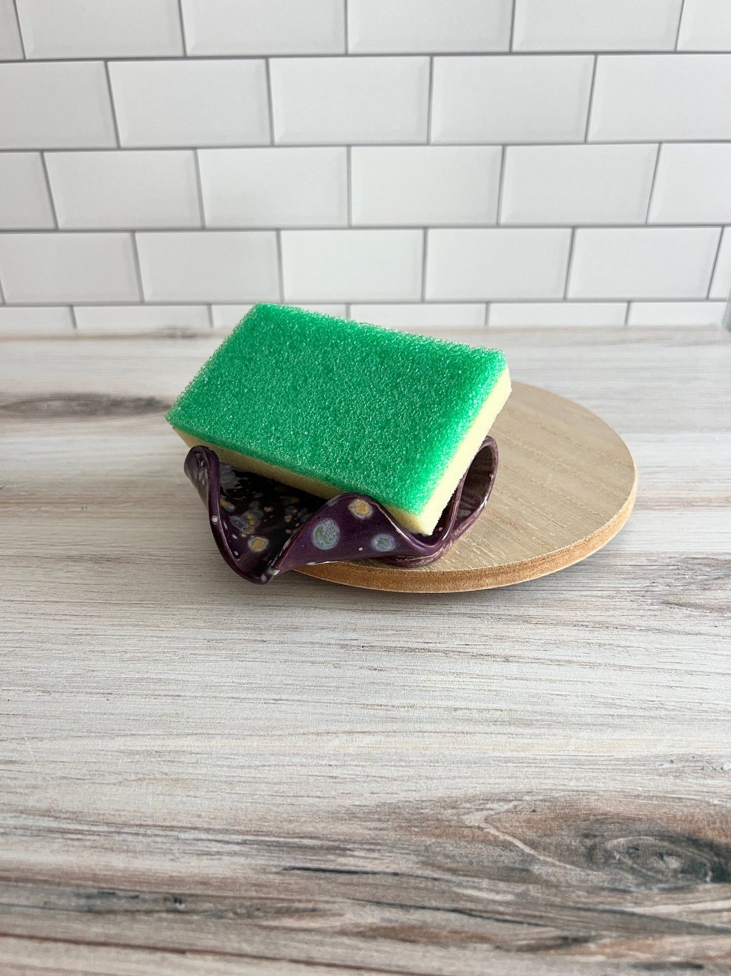 Purple Self-Draining Soap Dish
