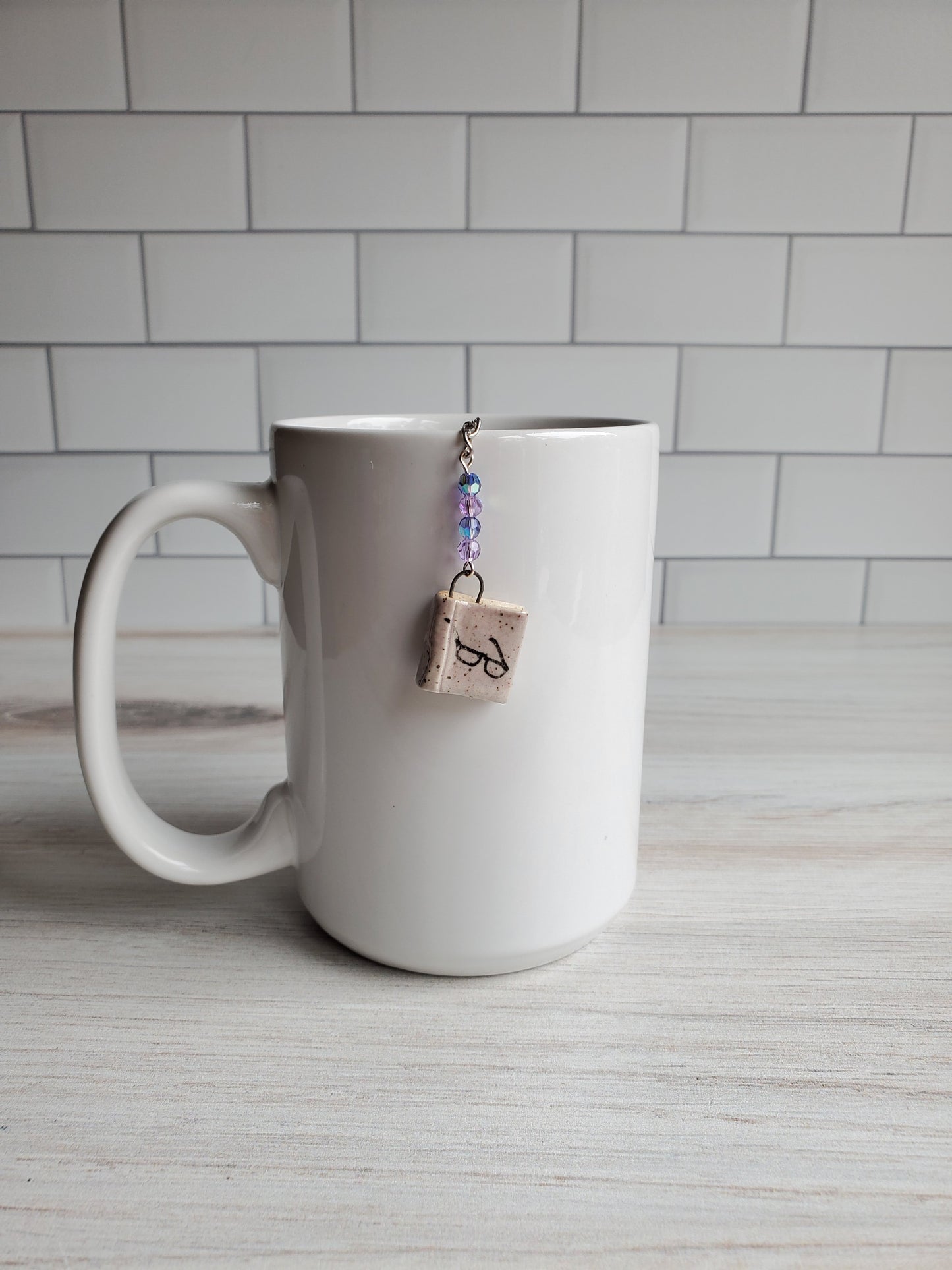 Tea Infuser- Book, Purple with Glasses